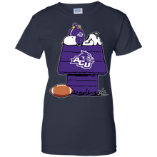 Load image into Gallery viewer, Abilene Christian Wildcats Snoopy And Woodstock Waiting For Football Season T-Shirt For Women