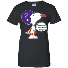 Load image into Gallery viewer, This Is For All U Abilene Christian Wildcats Haters Snoopy T-Shirt For Women