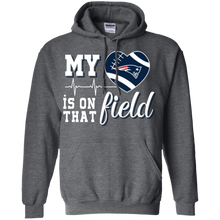 Load image into Gallery viewer, New England Patriots Football My Heart is on that Field Hoodie Shirt