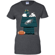 Load image into Gallery viewer, Philadelphia Eagles Snoopy And Woodstock Waiting For Football Season T-Shirt For Women