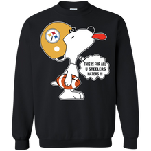Load image into Gallery viewer, This Is For All U Pittsburgh Steelers Haters Snoopy Sweatshirt
