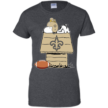 Load image into Gallery viewer, New Orleans Saints Snoopy And Woodstock Waiting For Football Season T-Shirt For Women