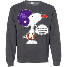 Load image into Gallery viewer, This Is For All U Northwestern Wildcats Haters Snoopy Sweatshirt