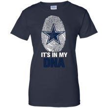Load image into Gallery viewer, Cowboys Football It Is In My Dna T-Shirt For Women