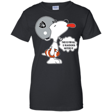 Load image into Gallery viewer, This Is For All U Oakland Raiders Haters Snoopy T-Shirt For Women