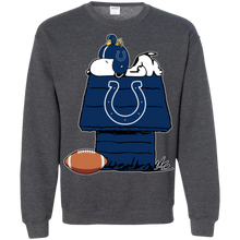 Load image into Gallery viewer, Indianapolis Colts Snoopy And Woodstock Waiting For Football Season Sweatshirt
