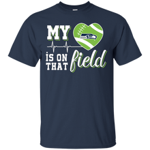 Load image into Gallery viewer, Seattle Seahawks Football My Heart is on that Field T - Shirt For Men