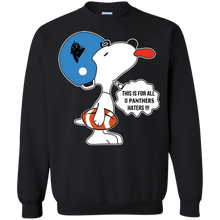 Load image into Gallery viewer, This Is For All U Carolina Panthers Haters Snoopy Sweatshirt
