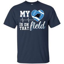 Load image into Gallery viewer, Carolina Panthers Football My Heart is on that Field T - Shirt For Men