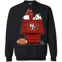 Load image into Gallery viewer, San Francisco 49ers Snoopy And Woodstock Waiting For Football Season Sweatshirt