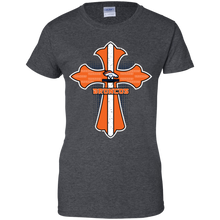 Load image into Gallery viewer, Cross Shirt For Jesus And Denver Broncos Fans T-Shirt For Women