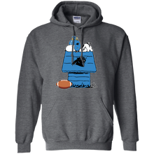 Load image into Gallery viewer, Carolina Panthers Snoopy And Woodstock Waiting For Football Season Hoodie Shirt