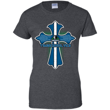 Load image into Gallery viewer, Cross Shirt For Jesus And Minnesota Timberwolves Fans T-Shirt For Women