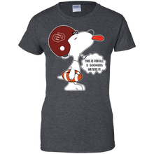 Load image into Gallery viewer, This Is For All U Oklahoma Sooners Haters Snoopy T-Shirt For Women