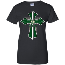 Load image into Gallery viewer, Cross Shirt For Jesus And Milwaukee Bucks Fans T-Shirt For Women
