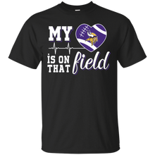 Load image into Gallery viewer, Minnesota Vikings Football My Heart is on that Field T - Shirt For Men