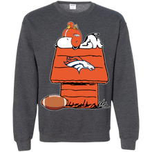 Load image into Gallery viewer, Denver Broncos Snoopy And Woodstock Waiting For Football Season Sweatshirt