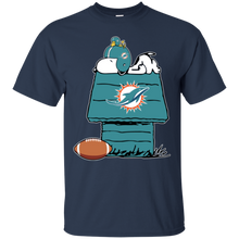 Load image into Gallery viewer, Miami Dolphins Snoopy And Woodstock Waiting For Football Season T - Shirt For Men