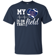 Load image into Gallery viewer, New York Giants Football My Heart is on that Field T - Shirt For Men