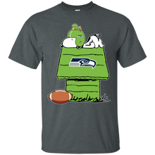 Load image into Gallery viewer, Seattle Seahawks Snoopy And Woodstock Waiting For Football Season T - Shirt For Men