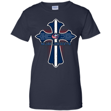 Load image into Gallery viewer, Cross Shirt For Jesus And Columbus Blue Jackets Fans T-Shirt For Women