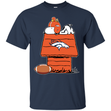 Load image into Gallery viewer, Denver Broncos Snoopy And Woodstock Waiting For Football Season T - Shirt For Men