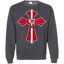 Load image into Gallery viewer, Cross Shirt For Jesus And Cincinnati Reds Fans Sweatshirt