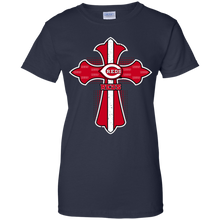 Load image into Gallery viewer, Cross Shirt For Jesus And Cincinnati Reds Fans T-Shirt For Women