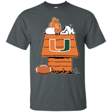 Load image into Gallery viewer, Miami Hurricanes Snoopy And Woodstock Waiting For Football Season T - Shirt For Men