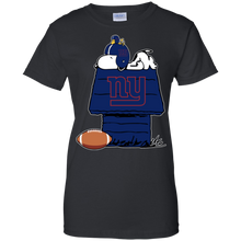 Load image into Gallery viewer, New York Giants Snoopy And Woodstock Waiting For Football Season T-Shirt For Women