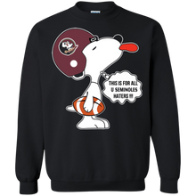 Load image into Gallery viewer, This Is For All U Florida State Seminoles Haters Snoopy Sweatshirt