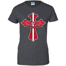 Load image into Gallery viewer, Cross Shirt For Jesus And Carolina Hurricanes Fans T-Shirt For Women