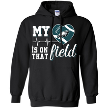 Load image into Gallery viewer, Philadelphia Eagles Football My Heart is on that Field Hoodie Shirt