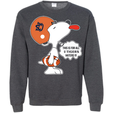 Load image into Gallery viewer, This Is For All U Auburn Tigers Haters Snoopy Sweatshirt