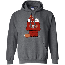 Load image into Gallery viewer, San Francisco 49ers Snoopy And Woodstock Waiting For Football Season Hoodie Shirt