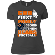 Load image into Gallery viewer, God First Family Second Then Bears Football T-Shirt For Women