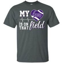 Load image into Gallery viewer, TCU Horned Frogs Football My Heart is on that Field T - Shirt For Men
