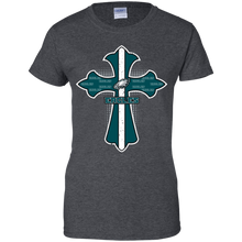 Load image into Gallery viewer, Cross Shirt For Jesus And Philadelphia Eagles Fans T-Shirt For Women