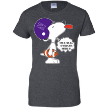 Load image into Gallery viewer, This Is For All U Northwestern Wildcats Haters Snoopy T-Shirt For Women