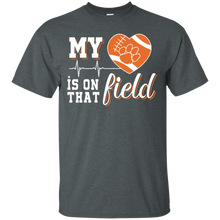 Load image into Gallery viewer, Clemson Tiger_Paw Football My Heart is on that Field T - Shirt For Men