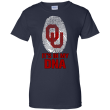 Load image into Gallery viewer, Oklahoma Sooners Football It Is In My Dna T-Shirt For Women