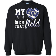 Load image into Gallery viewer, Washington Huskies Football My Heart is on that Field Sweatshirt