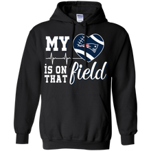 Load image into Gallery viewer, New England Patriots Football My Heart is on that Field Hoodie Shirt