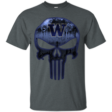 Load image into Gallery viewer, Washington Huskies Football The Punisher Skull T - Shirt For Men