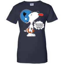 Load image into Gallery viewer, This Is For All U Carolina Panthers Haters Snoopy T-Shirt For Women