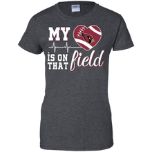 Load image into Gallery viewer, Arizona Cardinals Football My Heart is on that Field T-Shirt For Women