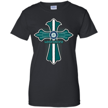 Load image into Gallery viewer, Cross Shirt For Jesus And Seattle Mariners Fans T-Shirt For Women