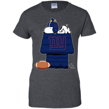 Load image into Gallery viewer, New York Giants Snoopy And Woodstock Waiting For Football Season T-Shirt For Women
