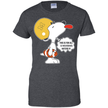 Load image into Gallery viewer, This Is For All U Michigan Wolverines Haters Snoopy T-Shirt For Women