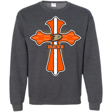 Load image into Gallery viewer, Cross Shirt For Jesus And Anaheim Ducks Fans Sweatshirt